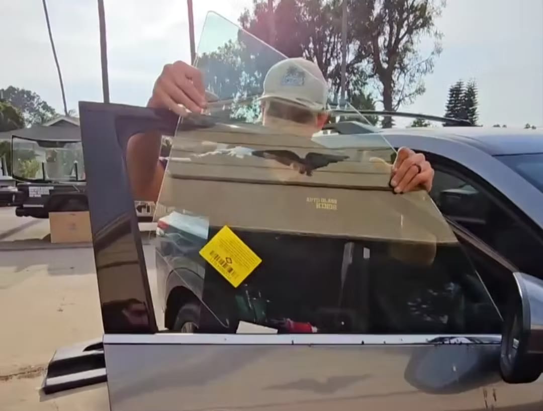 Side window replacement on a customer vehicle